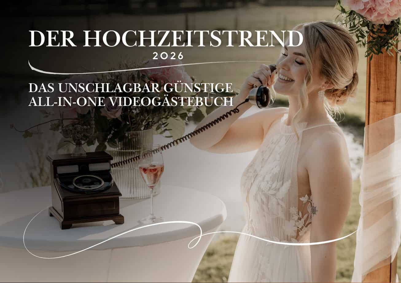 Der Hochzeitstrend 2026: Das unschlagbar günstige All-in-One Videogästebuch